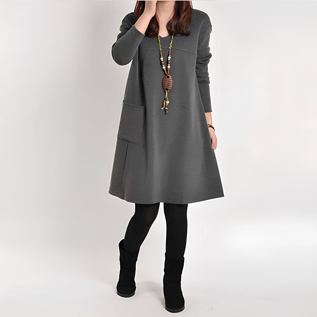 Alicia - Elegante jurk met enkele zak
