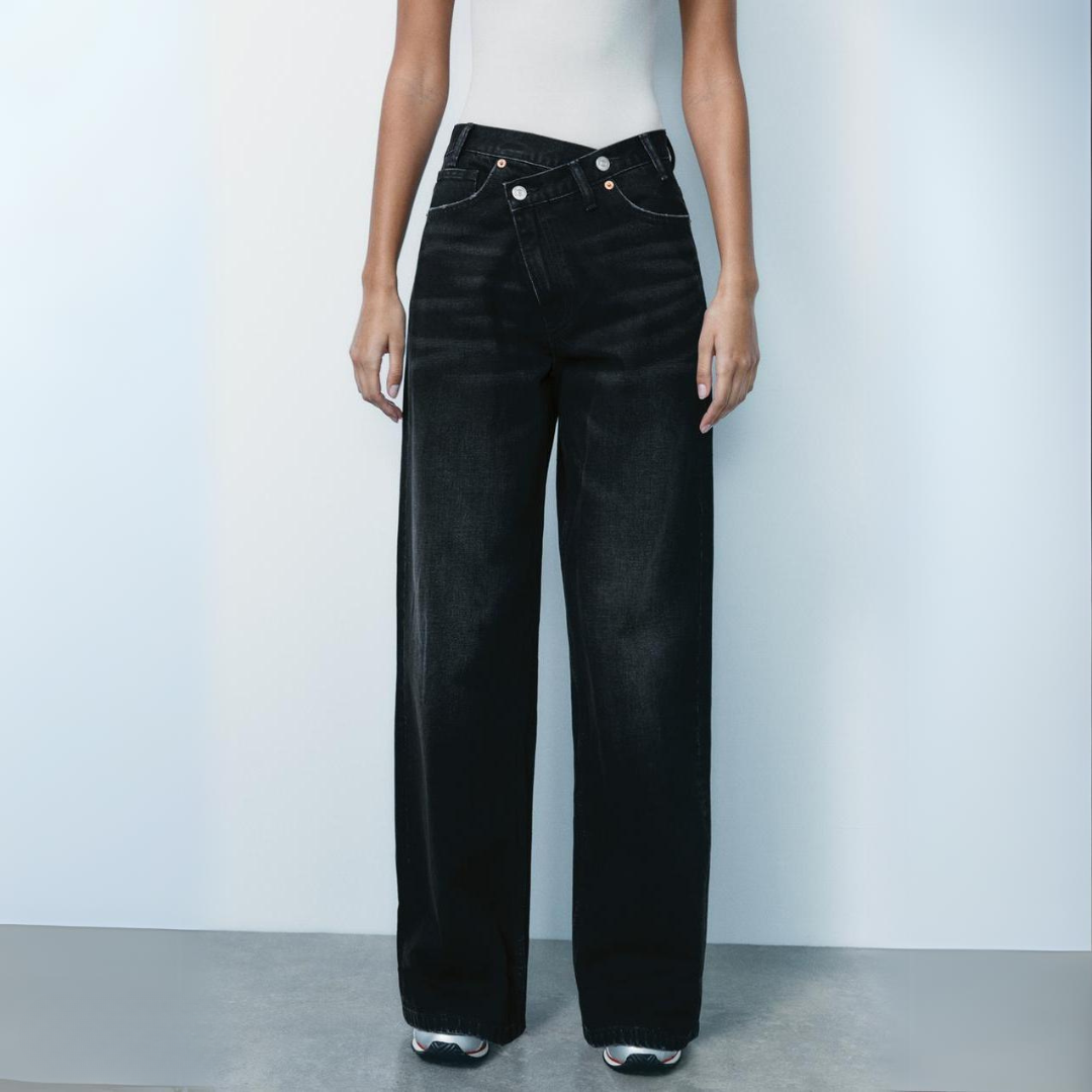 VERA | WIDE-LEG WAISTBAND JEANS
