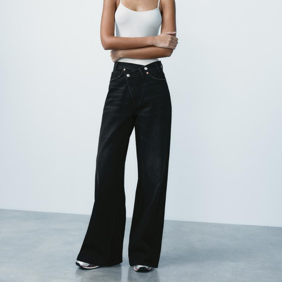 VERA | WIDE-LEG WAISTBAND JEANS
