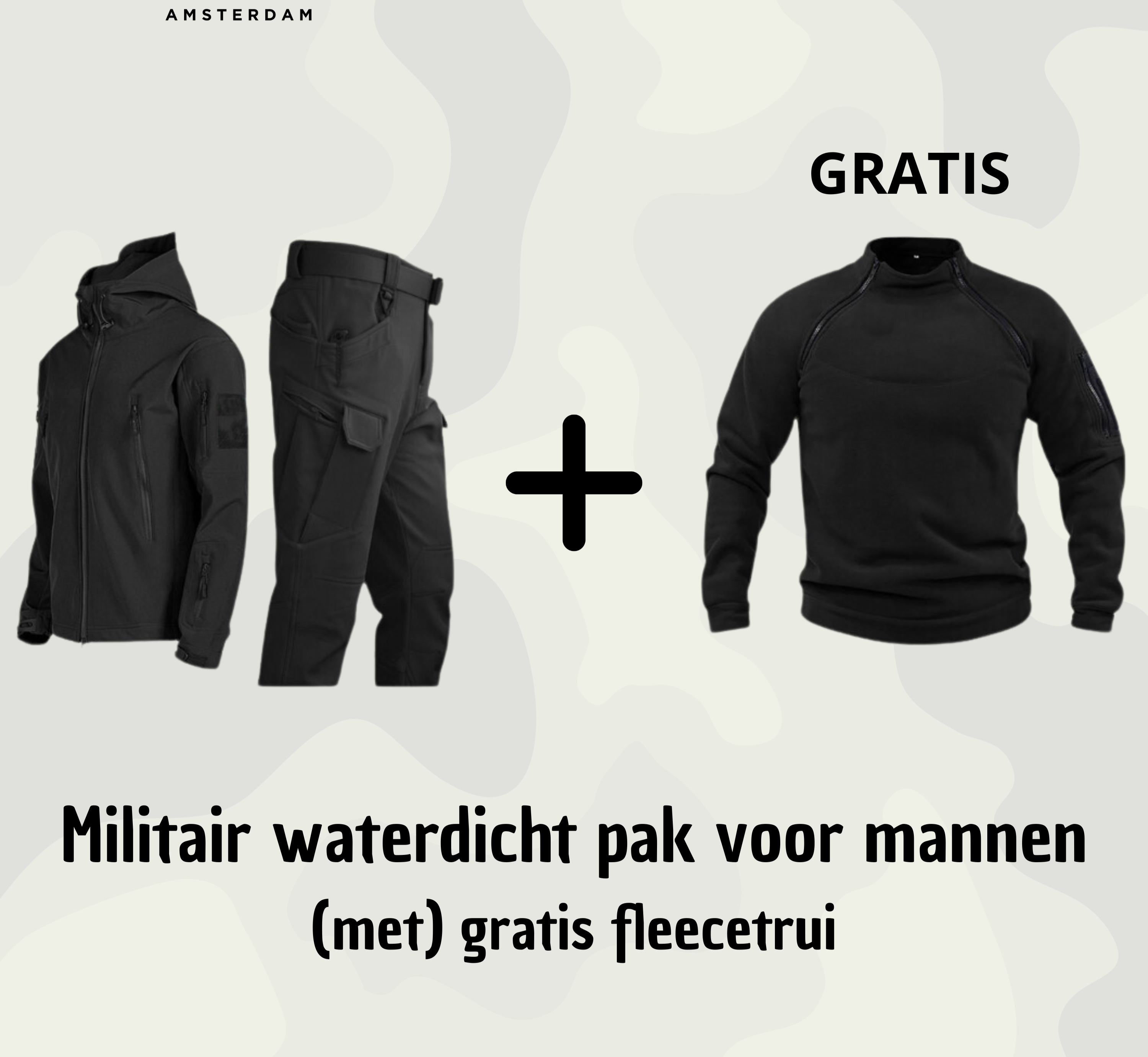 Florian | Tactisch Wind- en Waterdicht Pak + Gratis Fleece Trui